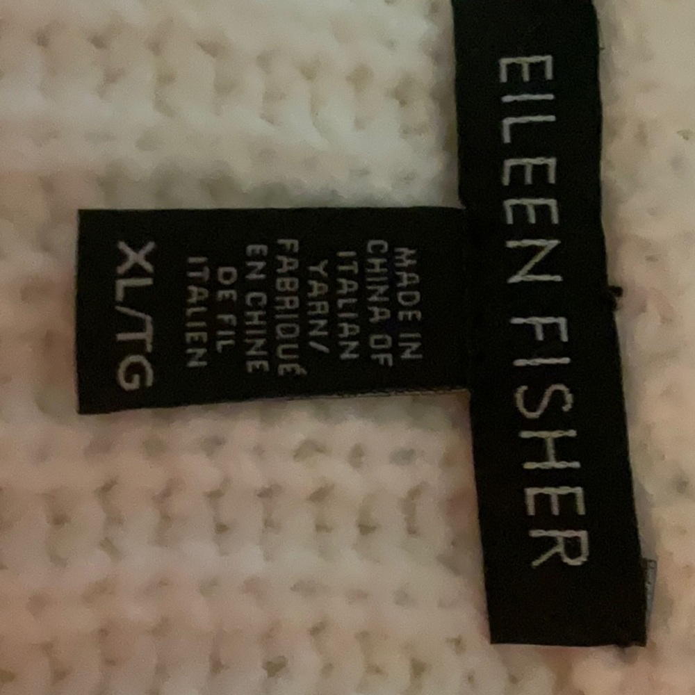Eileen Fisher Cream Ribbed Cardigan - Picture 8 of 10